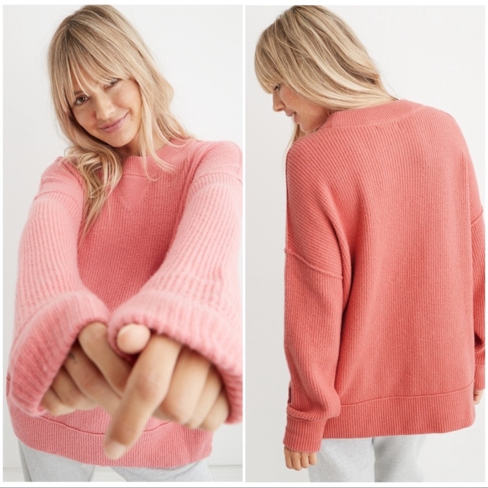 Aerie Oversized Cozy Up Ribbed Sweater